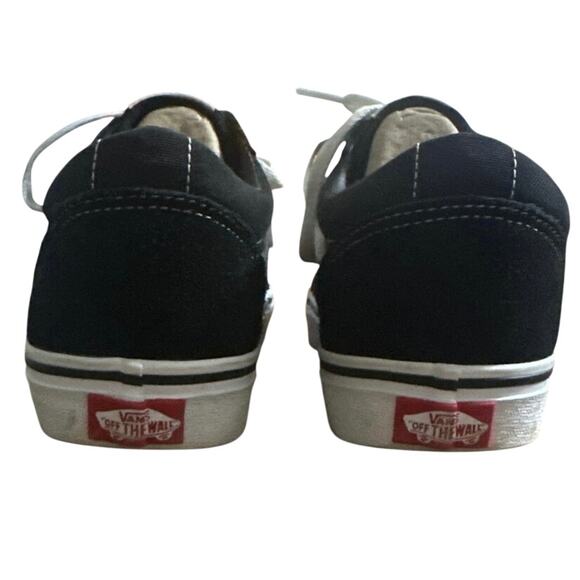 Vans old skool 500417 mens black/true white lace up sneakers top toe is veloure - Picture 5 of 9